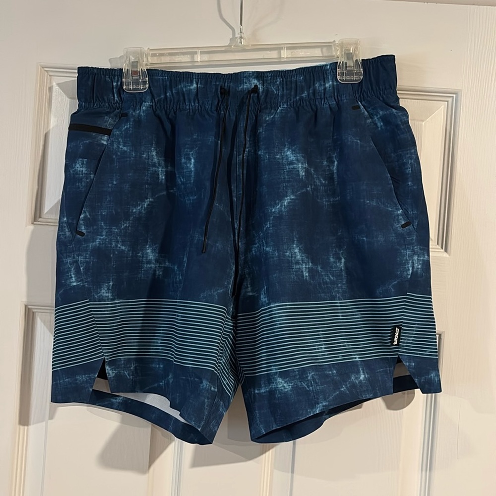 NWOT Spyder Blue Striped Swim Shorts Men’s Size 32‎